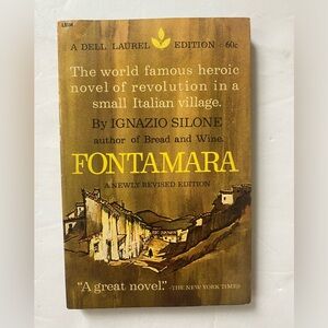 Ignazio Silone FONTAMARA Novel 60s